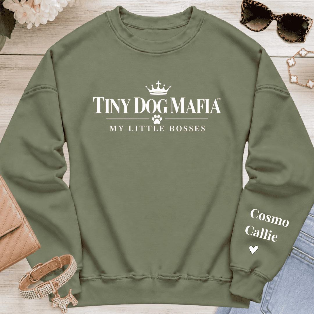 Personalized - My Little Boss Names on Sleeve Sweatshirt
