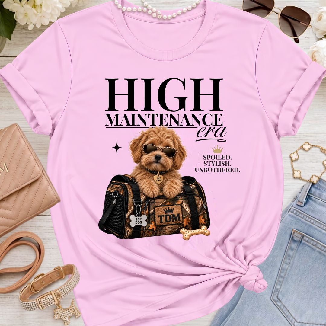 Mini Labradoodle | High Maintenance Camo T-Shirt - Lilac