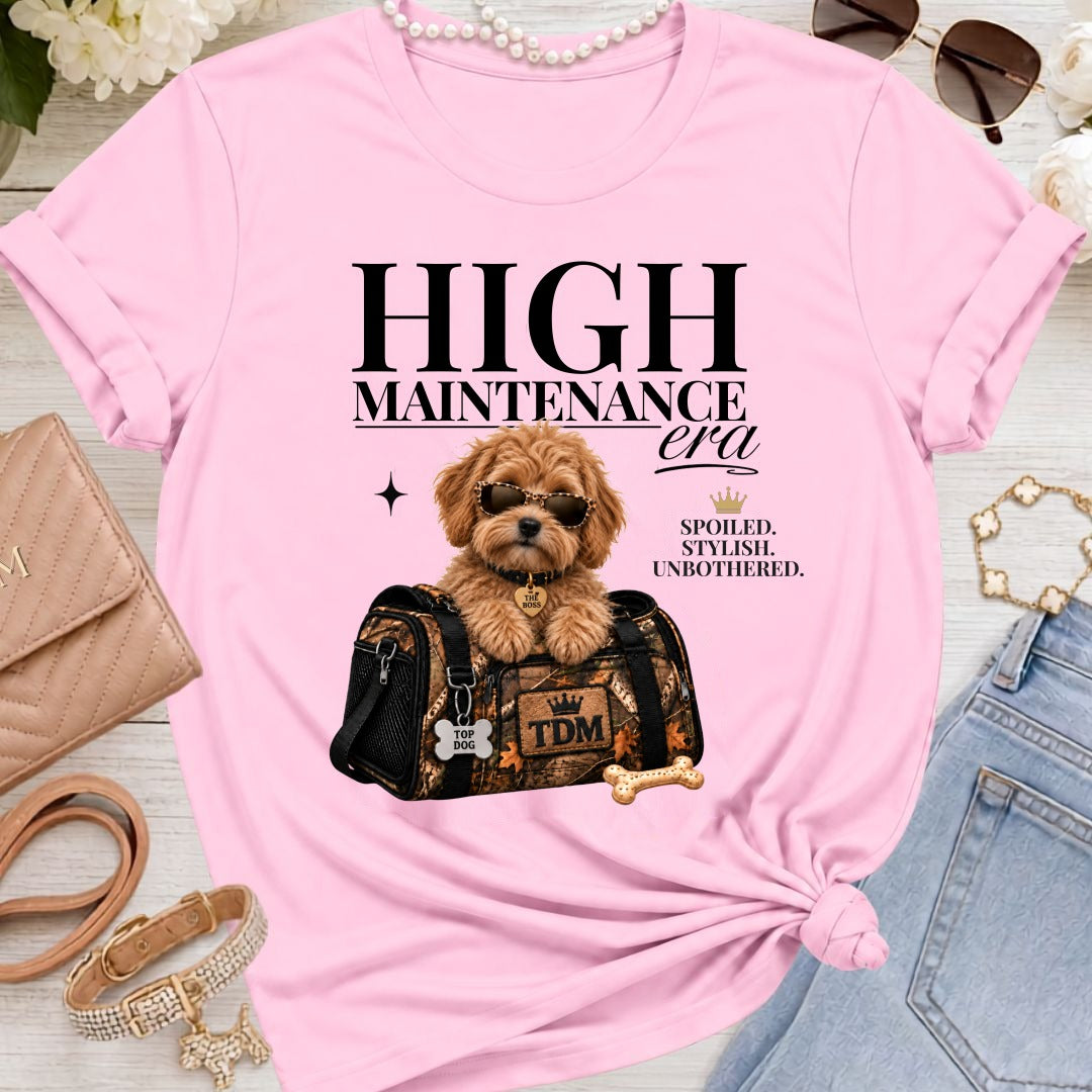 Mini Labradoodle | High Maintenance Camo T-Shirt - Pink