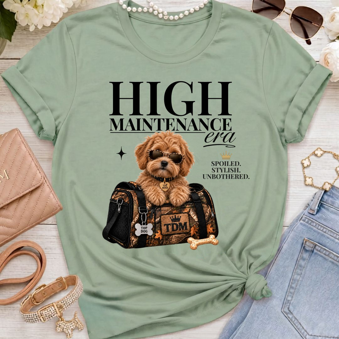 Mini Labradoodle | High Maintenance Camo T-Shirt - Sage