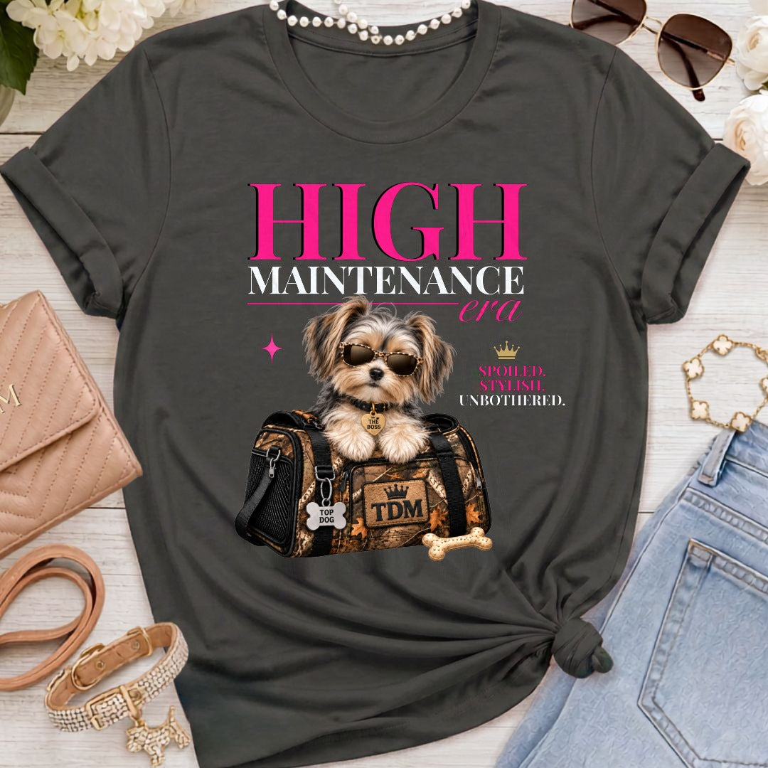 Morkie | High Maintenance Camo T-Shirt - Black