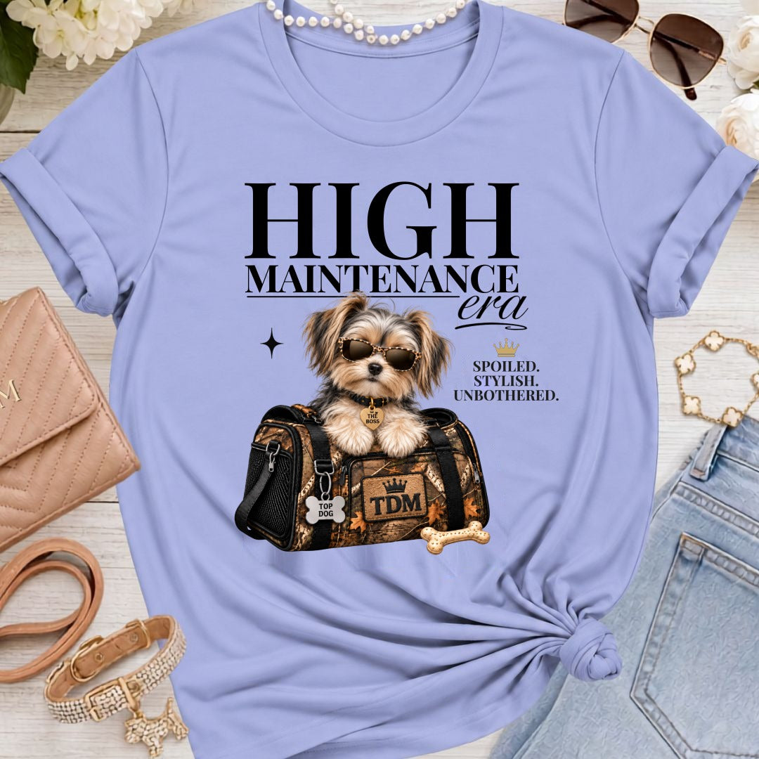 Morkie | High Maintenance Camo T-Shirt - Lavender Blue
