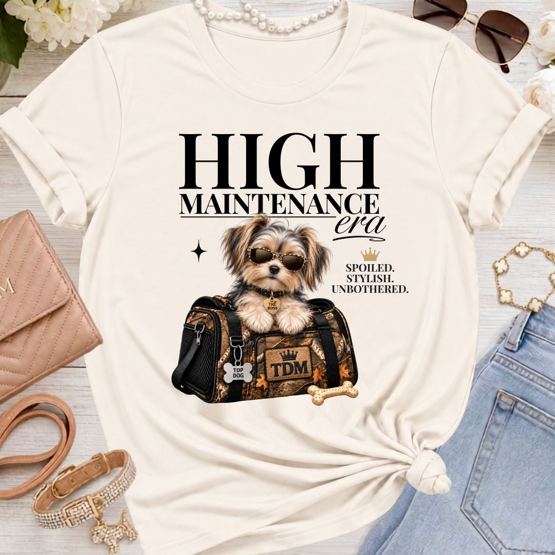 Morkie | High Maintenance Camo T-Shirt - Natural