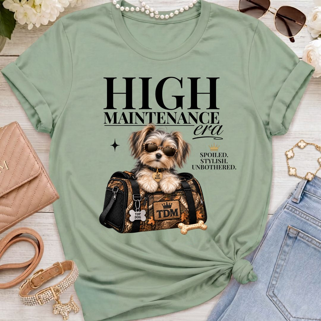 Morkie | High Maintenance Camo T-Shirt - Sage