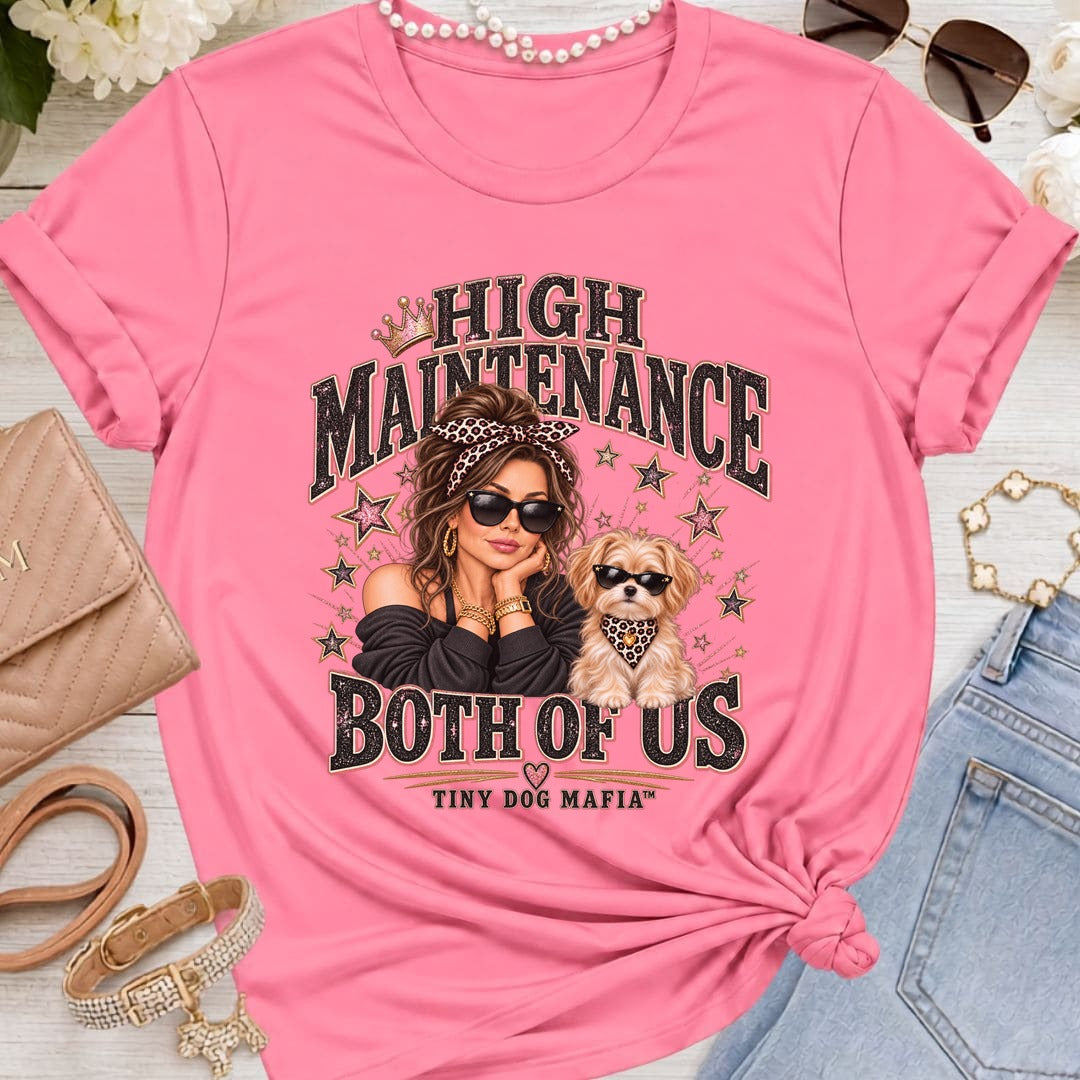 Morkie - High Maintenance Both of Us - Brunette - Charity Pink