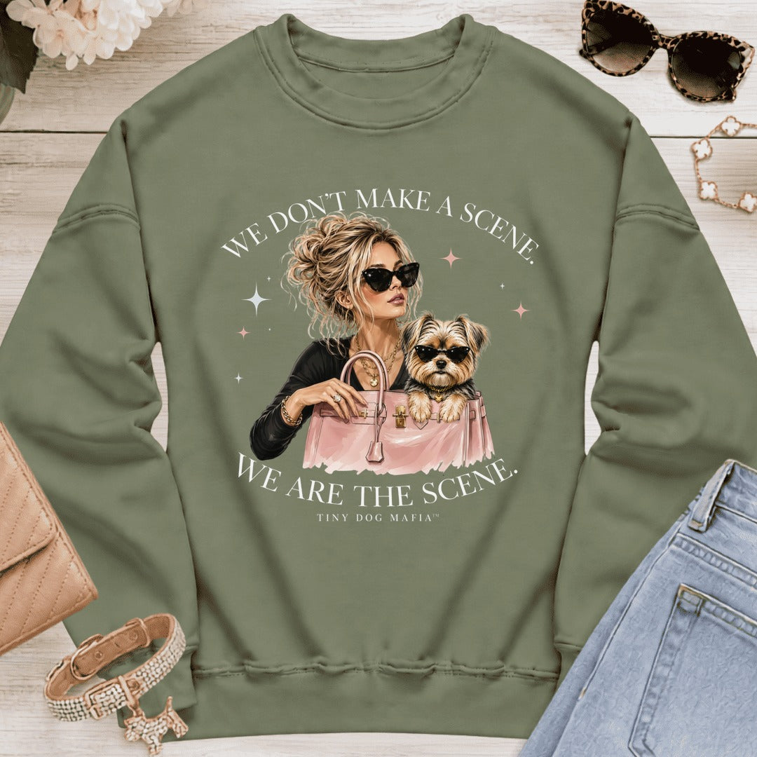 Morkie v2 - We Are The Scene | Sweatshirt - Military Green