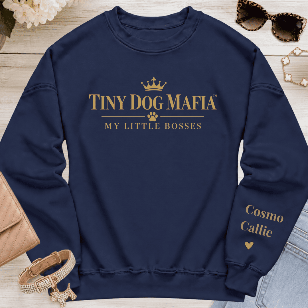 Personalized - My Little Boss Names on Sleeve Sweatshirt