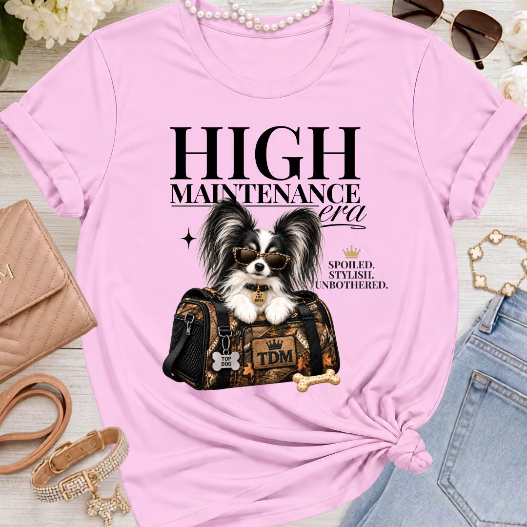 Papillon Black/White | High Maintenance Camo T-Shirt - Lilac
