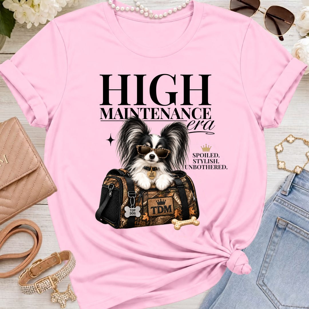 Papillon Black/White | High Maintenance Camo T-Shirt - Pink