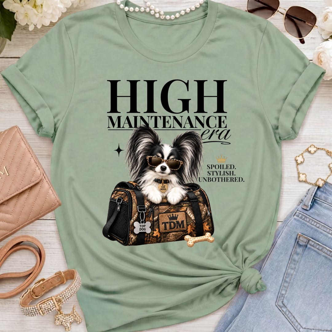 Papillon Black/White | High Maintenance Camo T-Shirt - Sage
