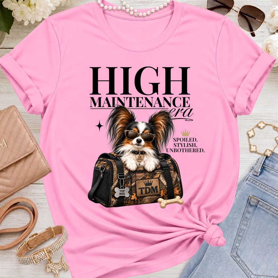 Papillon Red/White | High Maintenance Camo T-Shirt - Heather Bubble Gum