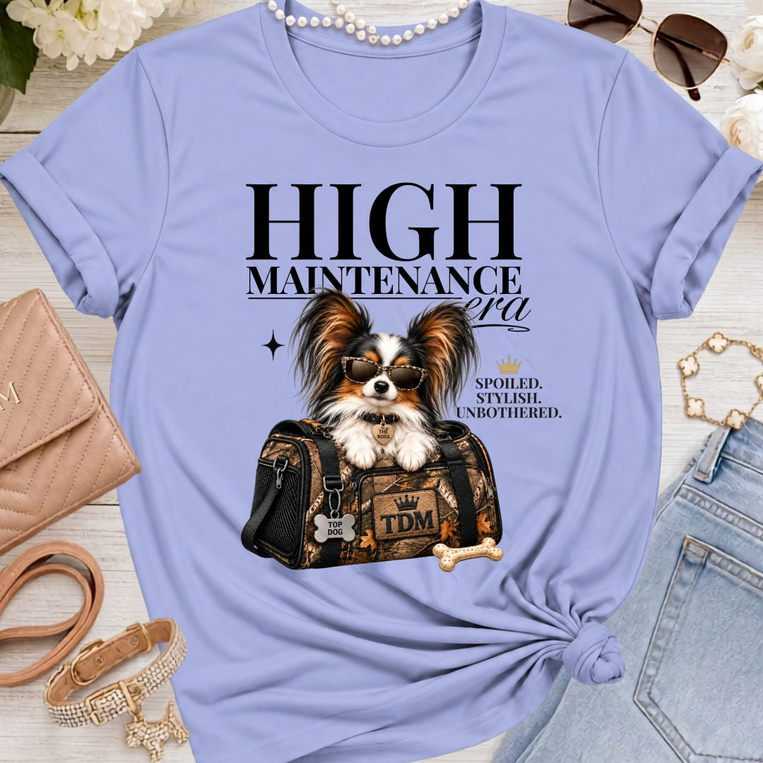 Papillon Red/White | High Maintenance Camo T-Shirt - Lavender Blue