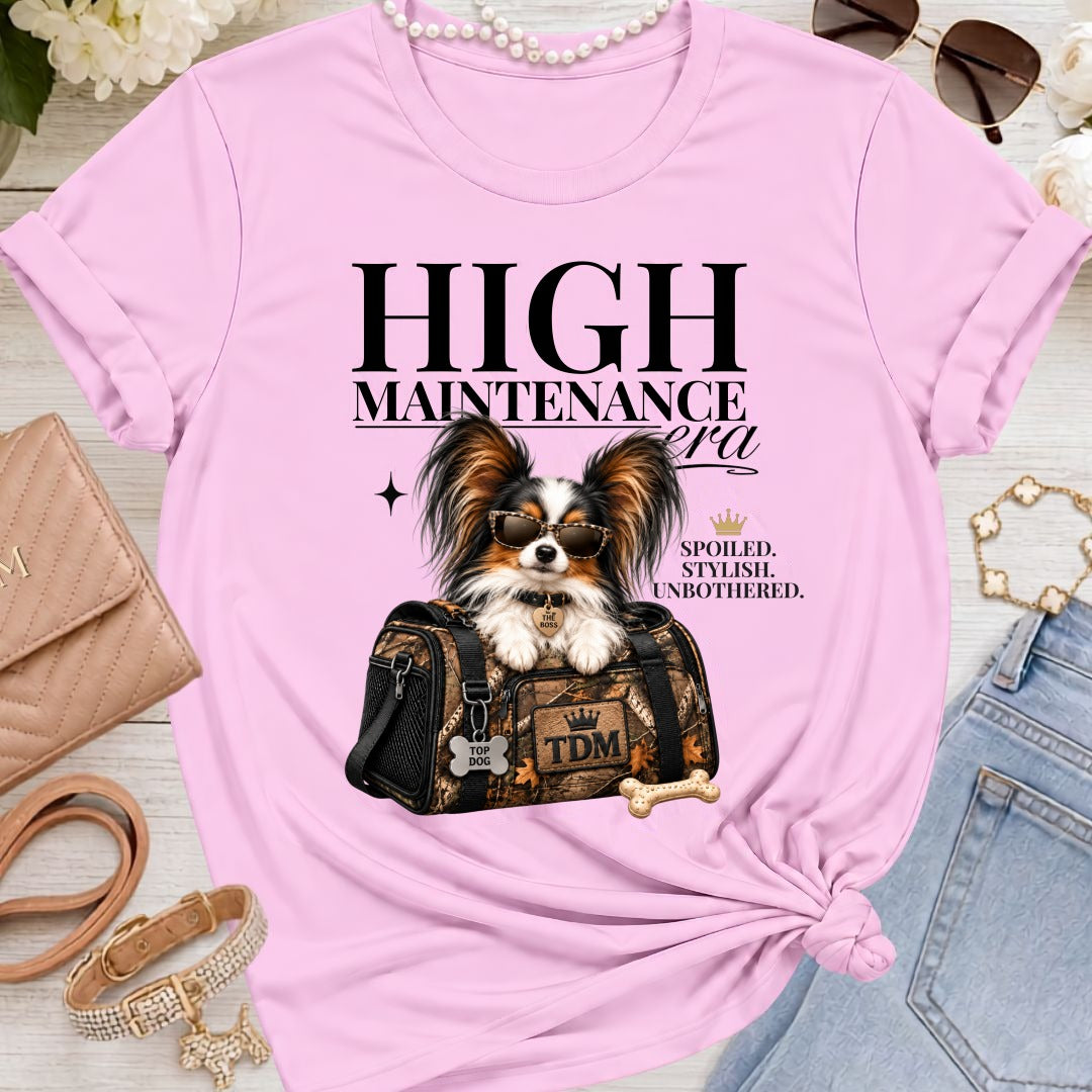 Papillon Red/White | High Maintenance Camo T-Shirt - Lilac