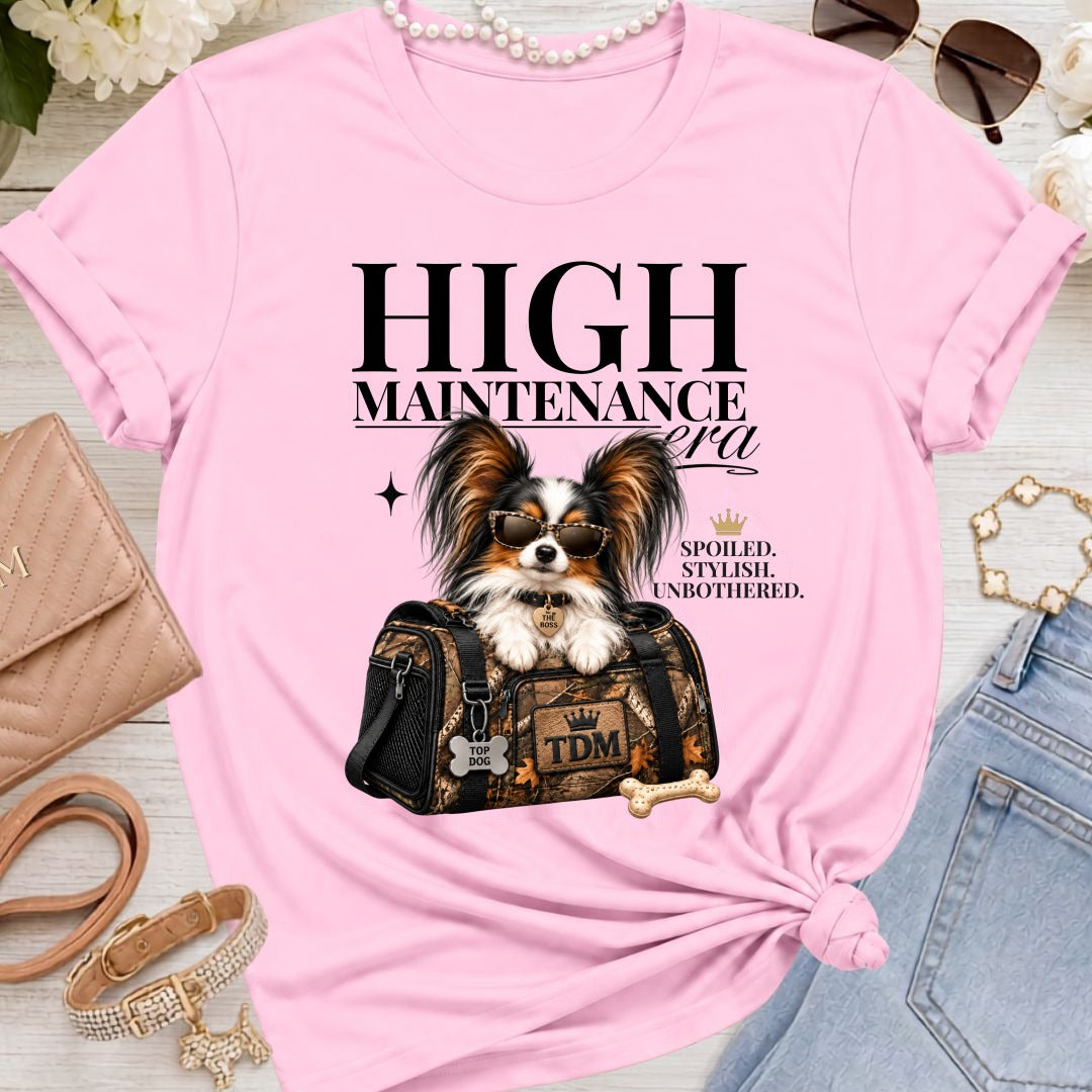 Papillon Red/White | High Maintenance Camo T-Shirt - Pink