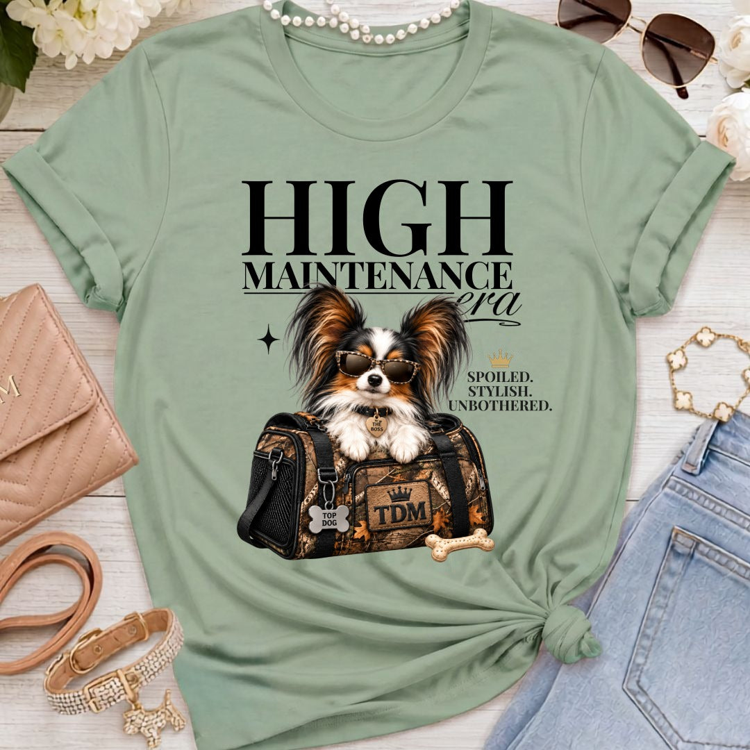 Papillon Red/White | High Maintenance Camo T-Shirt - Sage