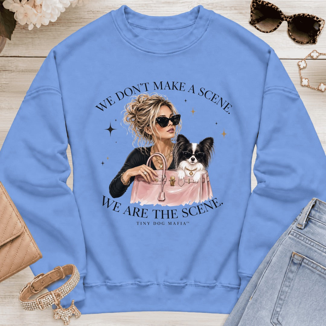 Papillon Black/White - We Are The Scene | Sweatshirt - Carolina Blue