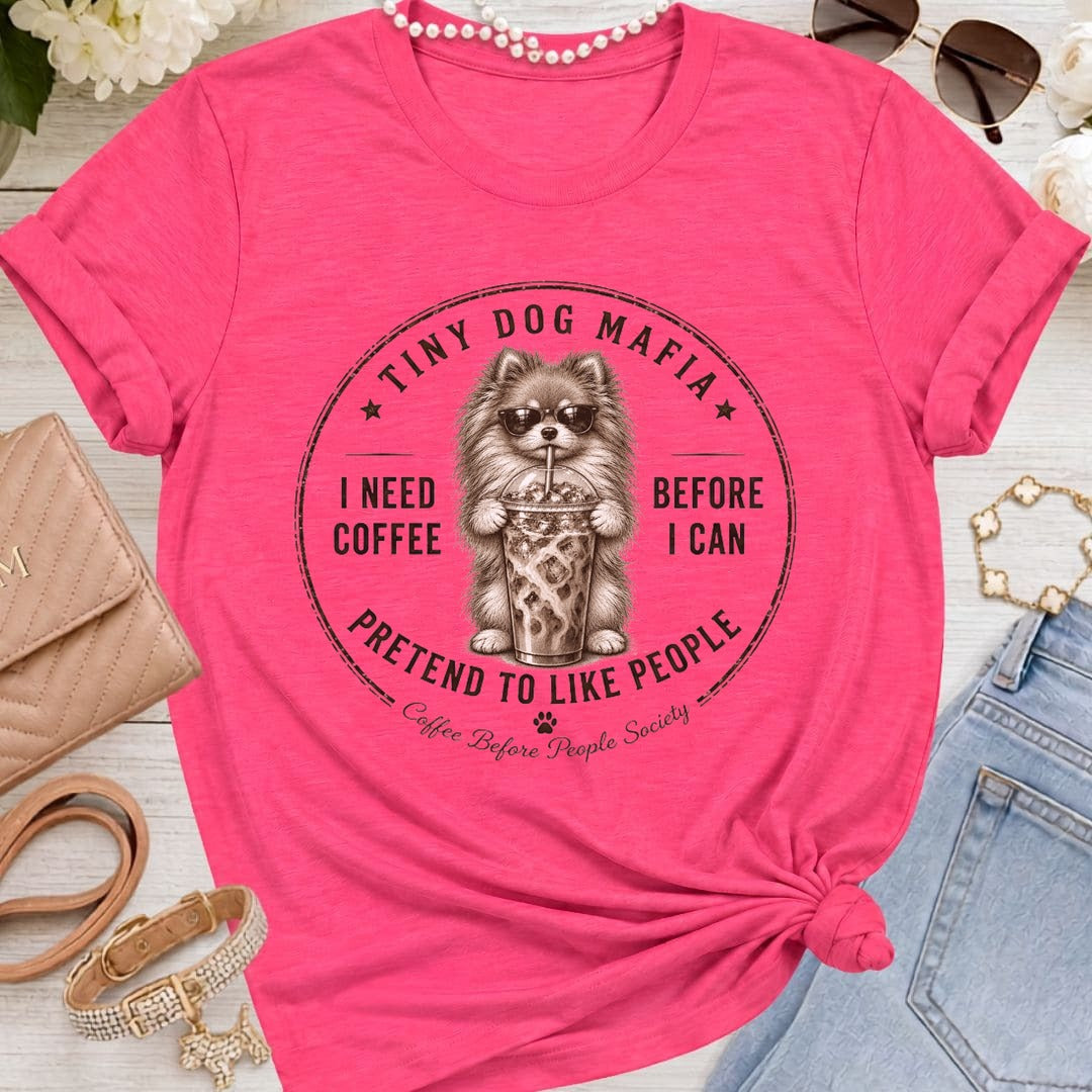 Pomeranian - Coffee + Pretend - Fuchsia