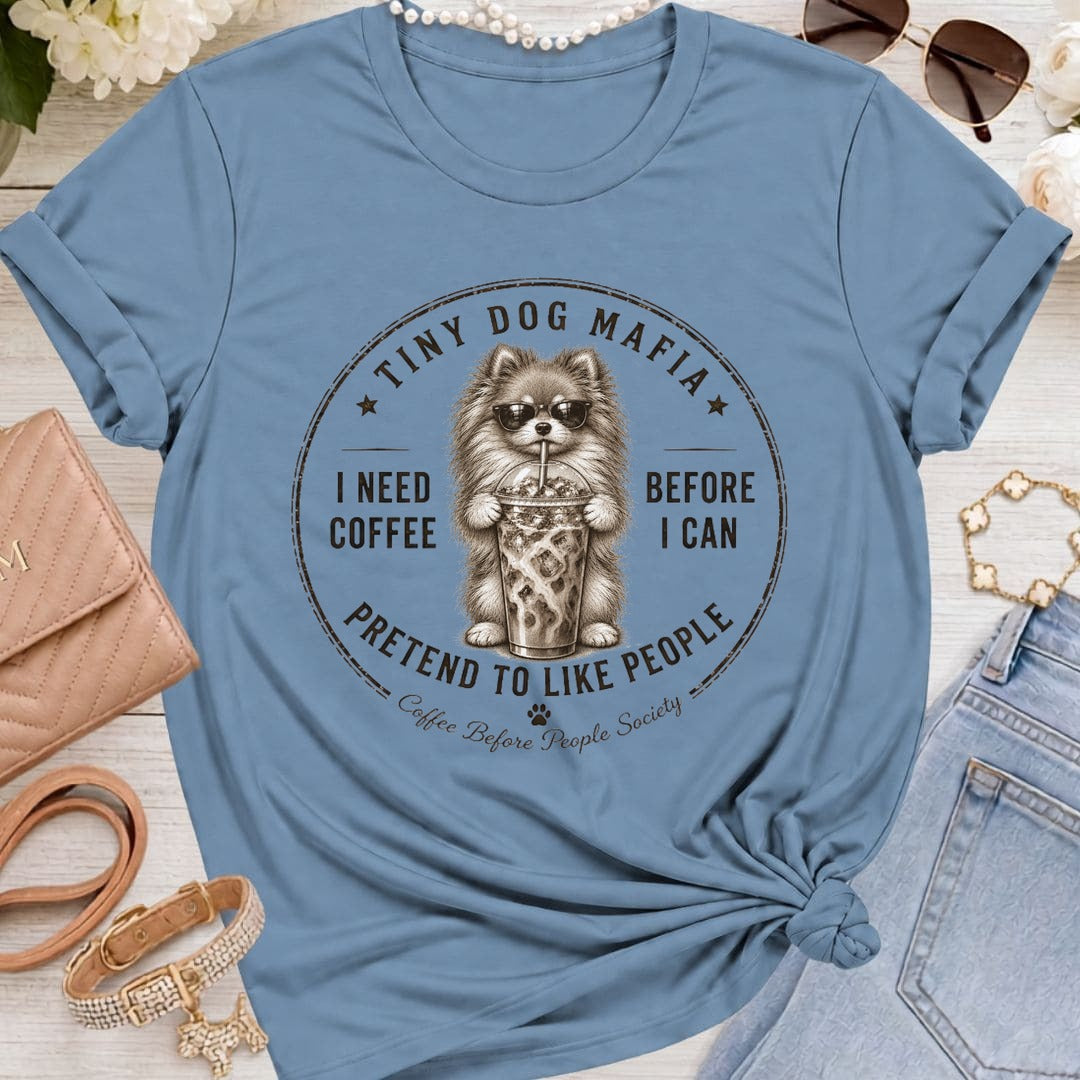 Pomeranian - Coffee + Pretend - Lavender Blue