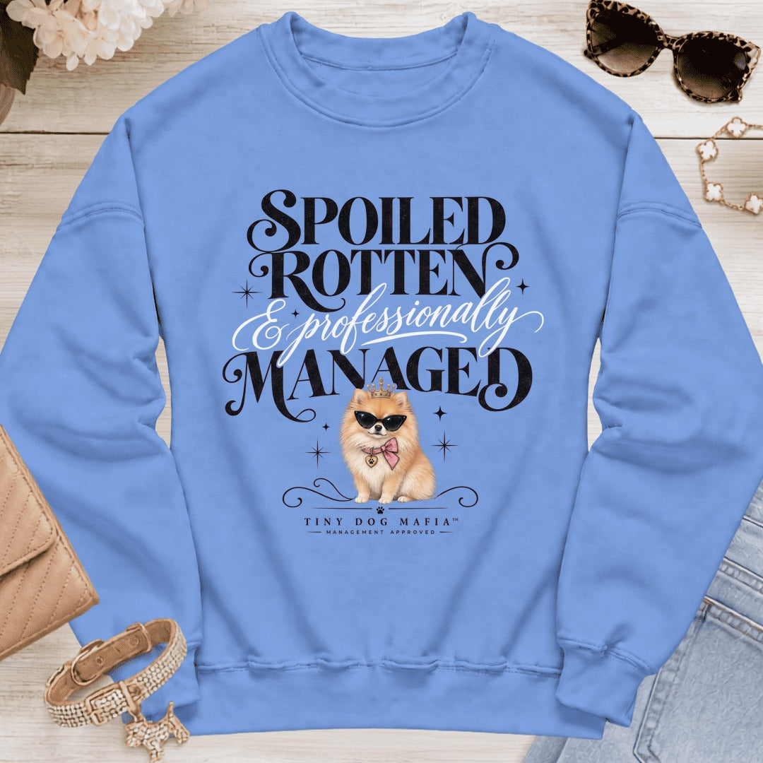 Pomeranian - Spoiled & Managed - Carolina Blue