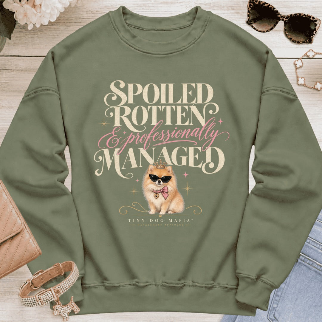 Pomeranian - Spoiled & Managed - Military Green
