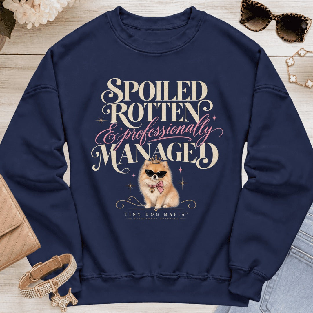 Pomeranian - Spoiled & Managed - Navy