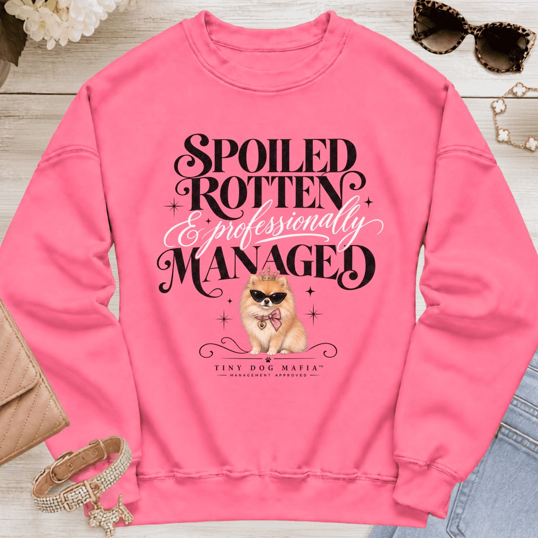 Pomeranian - Spoiled & Managed - Safety Pink