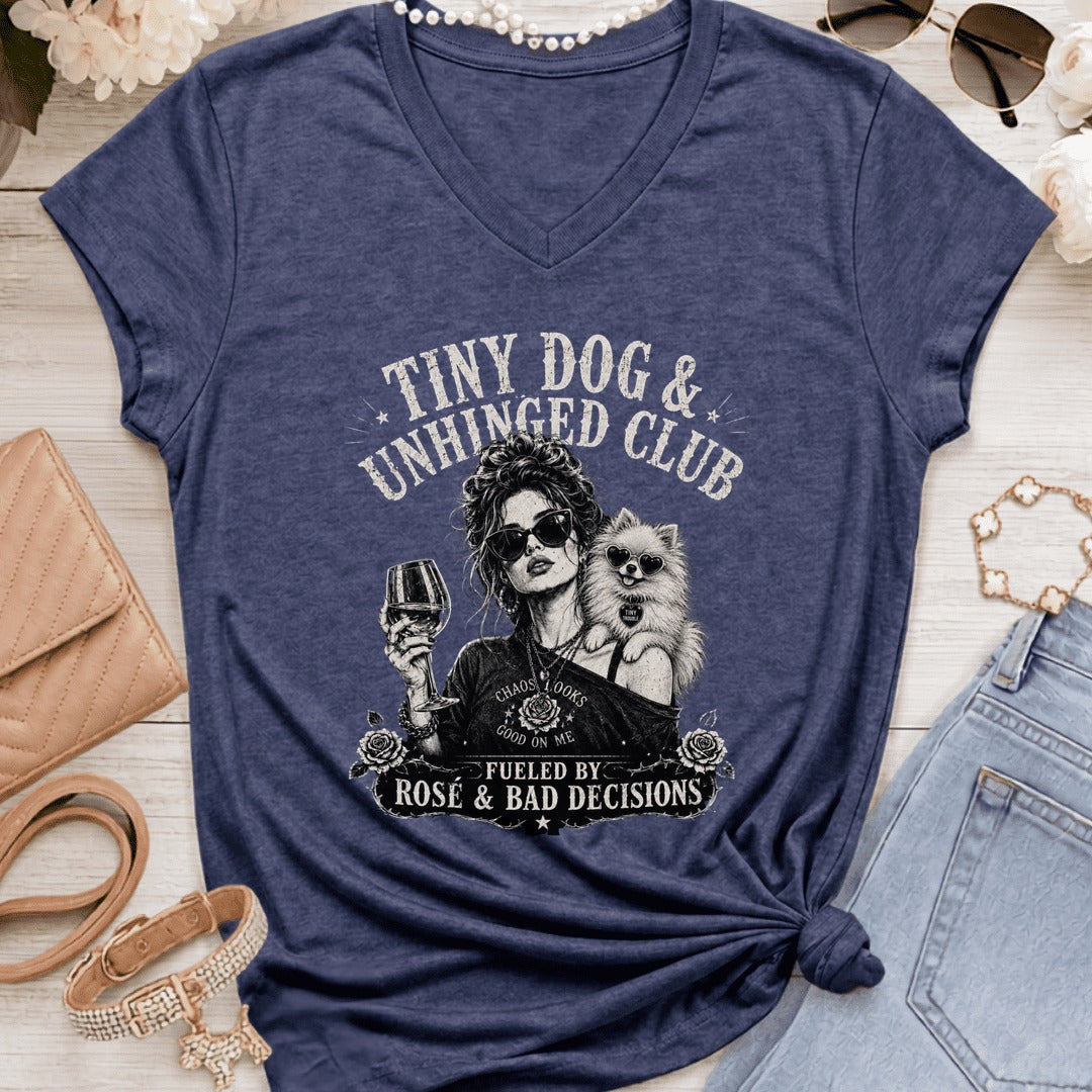 Pomeranian - Tiny Dog Unhinged - Heather Navy