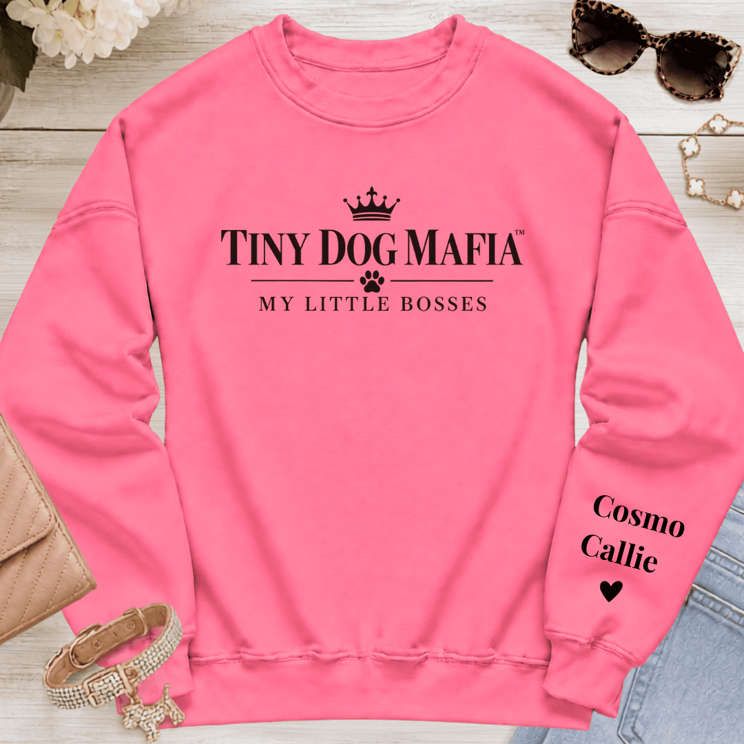 Personalized - My Little Boss Names on Sleeve Sweatshirt