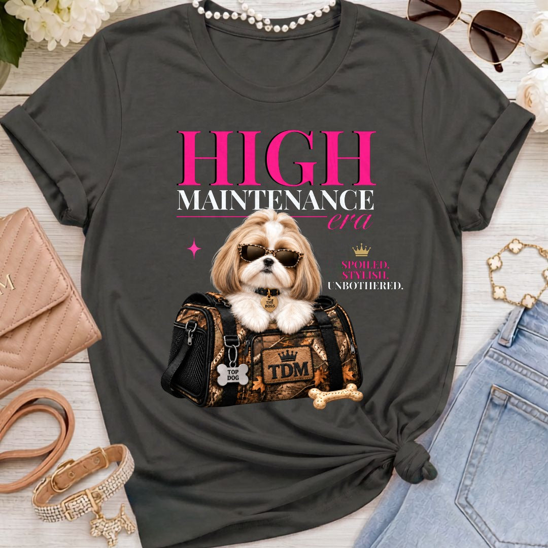 Shih Tzu Golden | High Maintenance Camo T-Shirt - Black