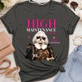 Shih Tzu White | High Maintenance Camo T-Shirt - Black