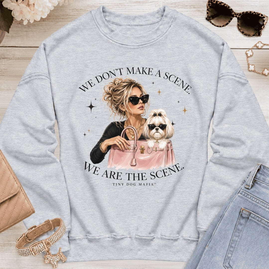 Shih Tzu White - We Are The Scene | Sweatshirt - Ash