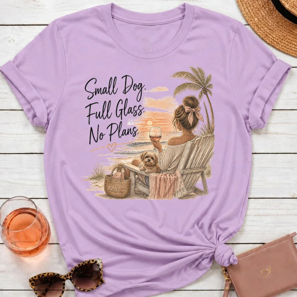 Small Dog, Full Glass T-Shirt