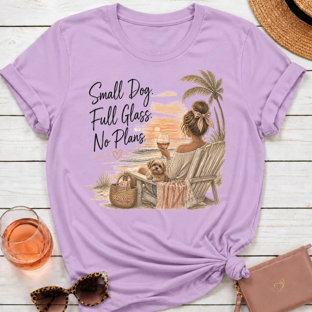 Small Dog, Full Glass T-Shirt