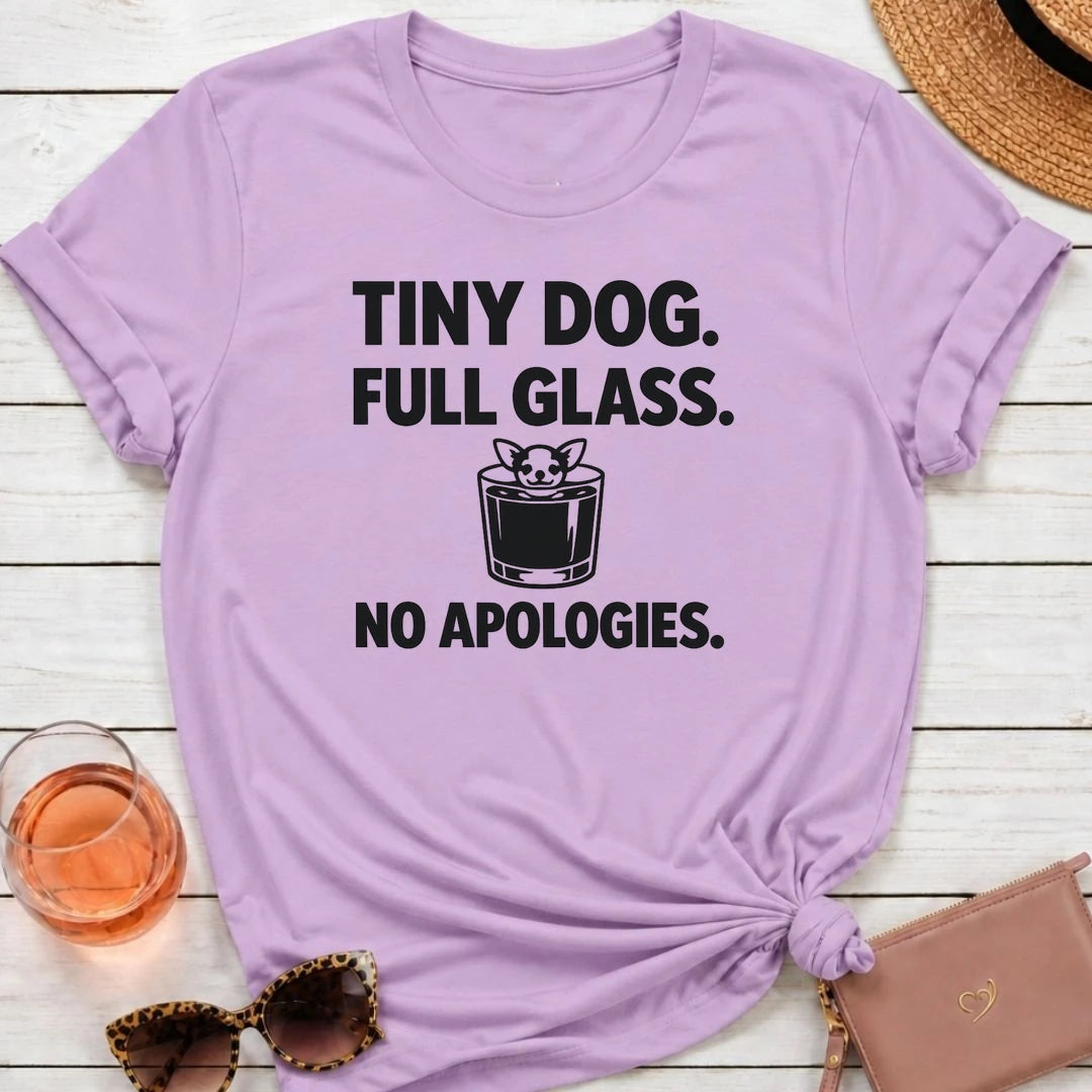 Tiny Dog Full Glass T-Shirt