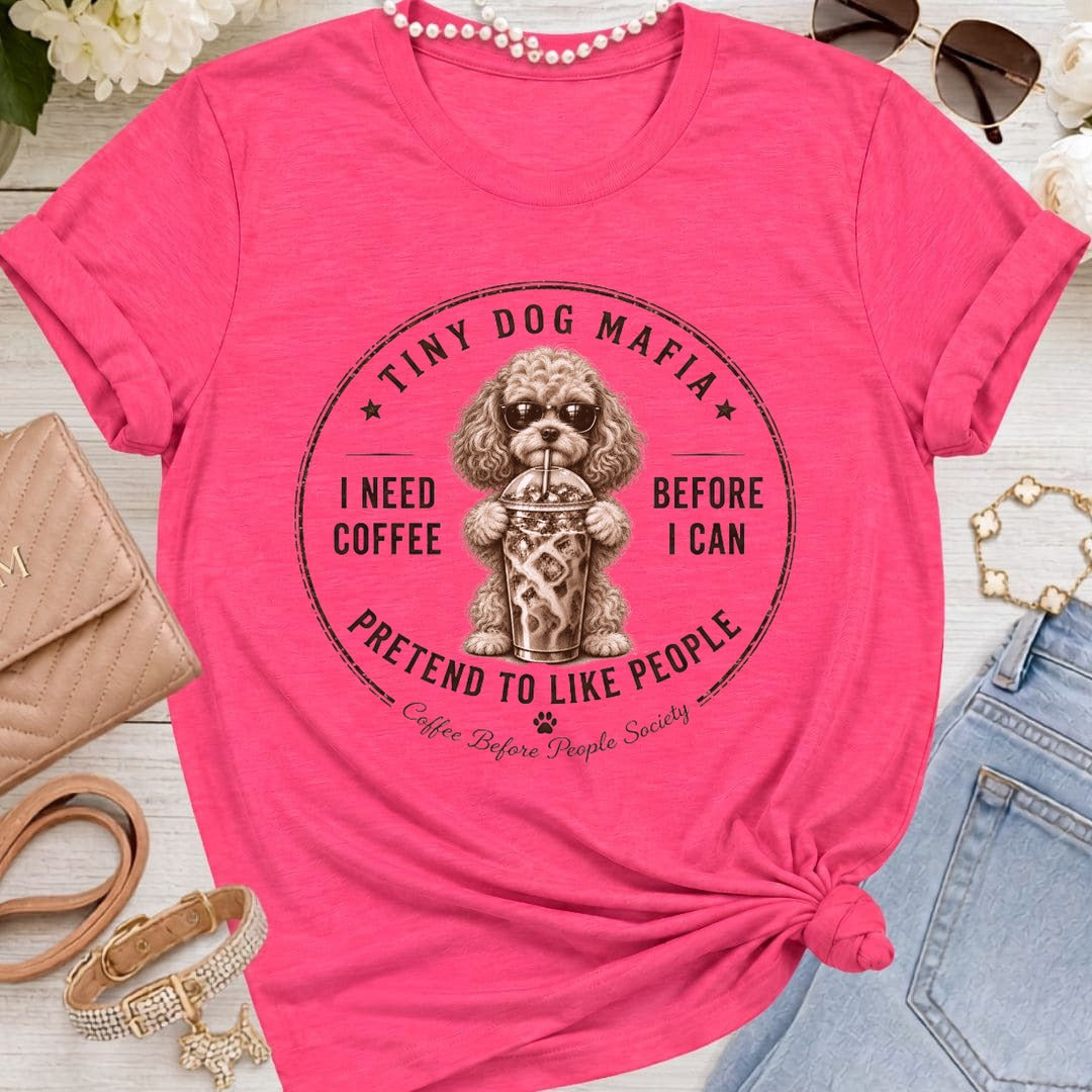 Toy Poodle - Coffee + Pretend - Fuchsia