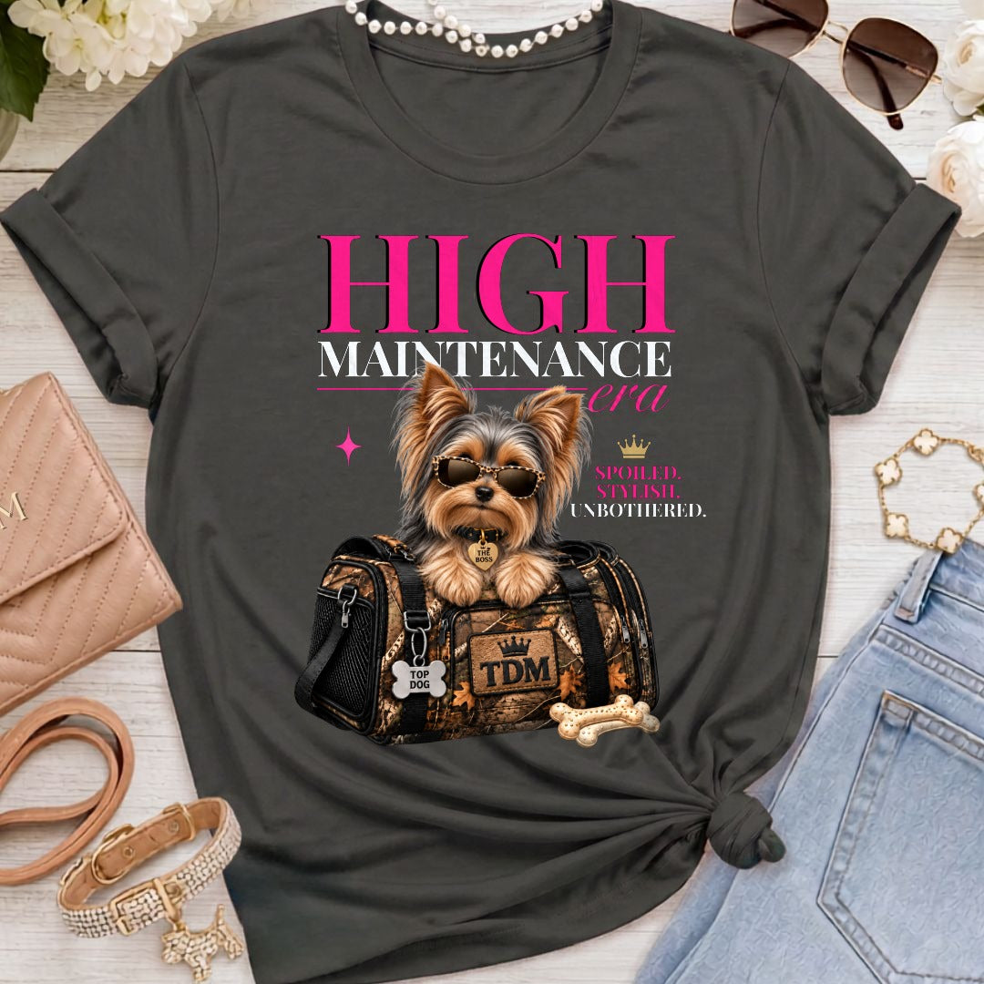 Yorkie | High Maintenance Camo T-Shirt - Black