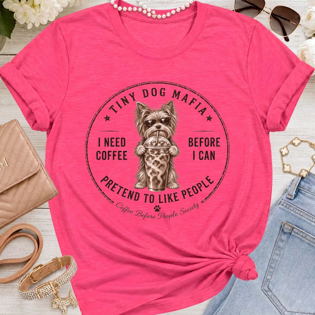 Yorkie - Coffee + Pretend - Fuchsia