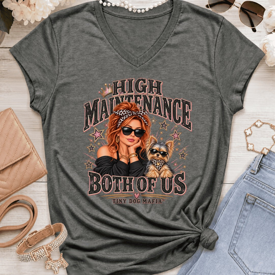 Yorkie - High Maintenance Both of Us - RedHead - Graphite Heather