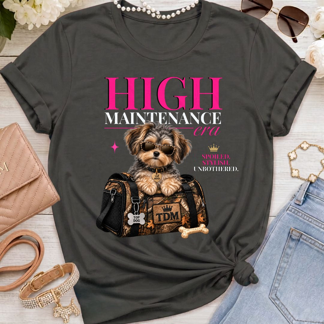 Yorkiepoo | High Maintenance Camo T-Shirt - Black