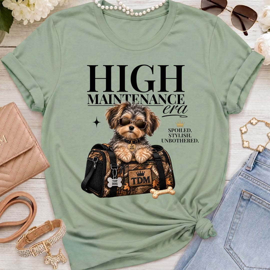 Yorkiepoo | High Maintenance Camo T-Shirt - Sage